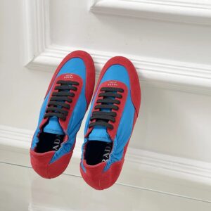 prada collapse re nylon sneakers red blue