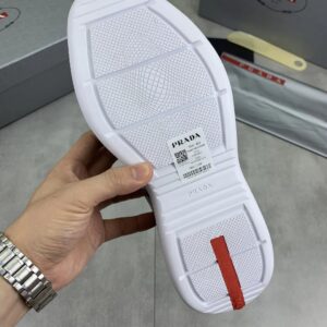 prada casual sneakers wine red