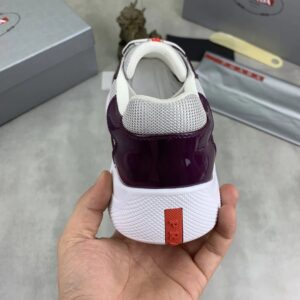 prada casual sneakers wine red
