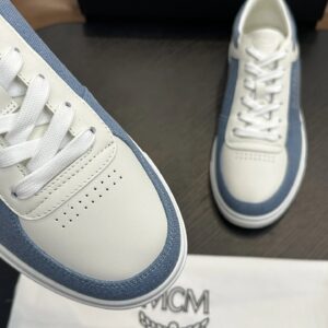 mcm skystream cubic monogram jacquard sneaker blue