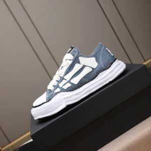 maison mihara yasuhir mmy blue sneakers white bone