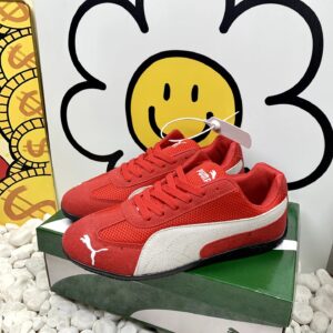 puma mesh sneakers red
