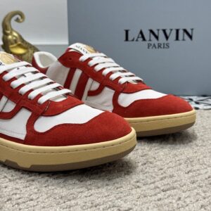 lanvin bumpr sneakers red white