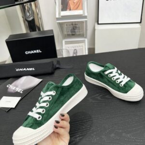 chanel vintage sneakers green