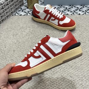 lanvin bumpr sneakers red white