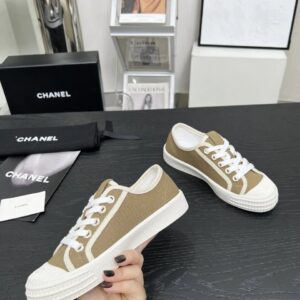 chanel vintage sneakers brown