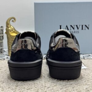 lanvin bumper sneakers black silver