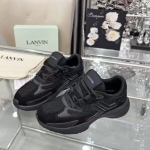 lanvin clay sneakers black