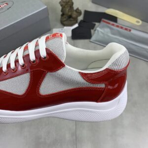 prada casual sneakers red