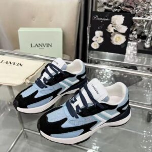 lanvin clay sneakers blue black
