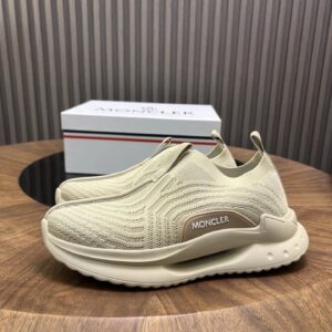 moncler ultra light knit beige sneakers