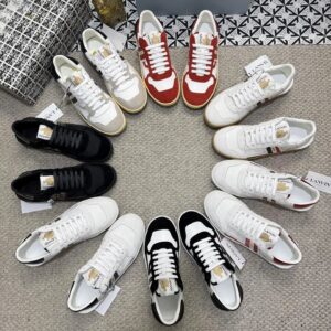 lanvin bumper sneakers white black