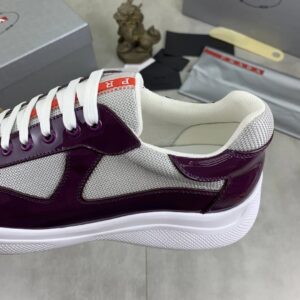 prada casual sneakers wine red