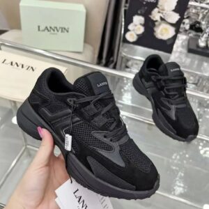 lanvin clay sneakers black