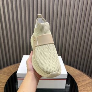 moncler ultra light knit sneakers beige