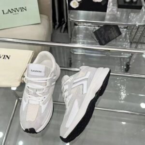 lanvin clay sneakers white