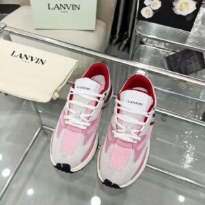 lanvin clay sneakers pink
