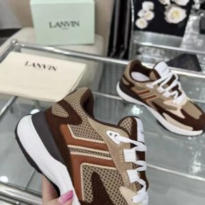 lanvin clay sneakers brown