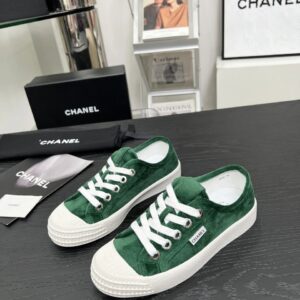 chanel vintage sneakers green