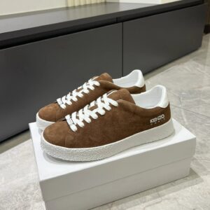 kenzo suede sneakers brown white
