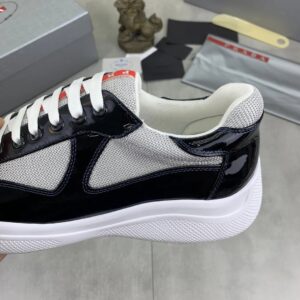 prada casual sneakers black grey