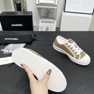 chanel vintage sneakers brown