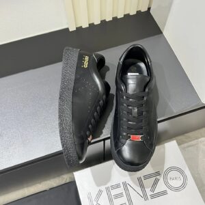 kenzo black leather sneakers