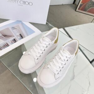 jimmy choo diamond sneakers gold white