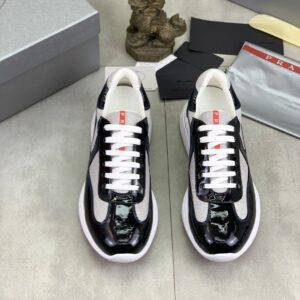 prada casual sneakers black grey