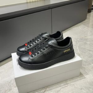kenzo black leather sneakers