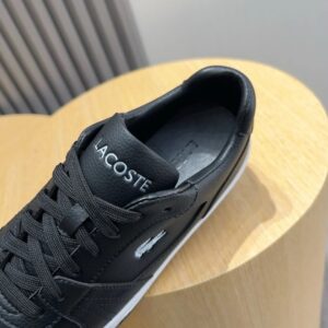 lacoste black leather sneakers