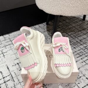 jimmy choo x malbon golf diamond sneakers white pink