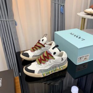 lanvin casual sneakers white gray black