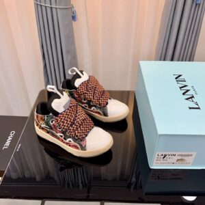 lanvin casual sneakers pink orange