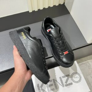 kenzo black leather sneakers