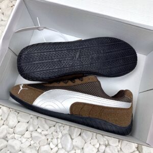 puma mesh sneakers brown