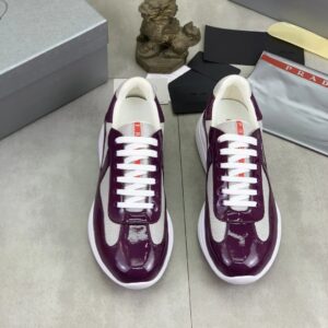 prada casual sneakers wine red