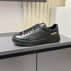 kenzo black leather sneakers