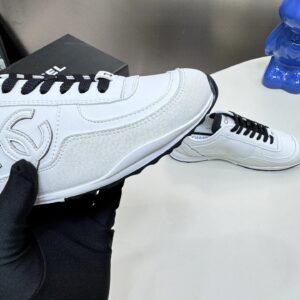 chanel panda platform sneakers white