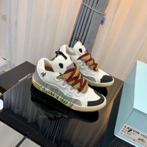 lanvin casual sneakers white gray black