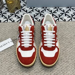 lanvin bumpr sneakers red white