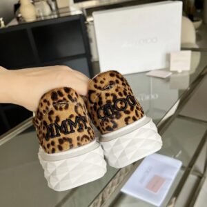 jimmy choo leopard print diamond sneakers