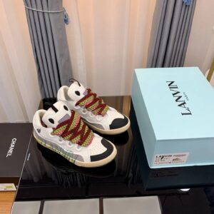 lanvin casual sneakers white gray black