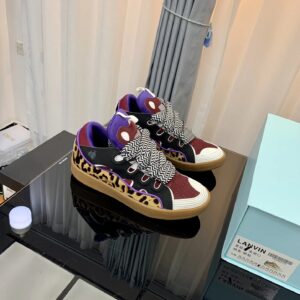 lanvin casual sneakers red black