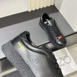 kenzo black leather sneakers