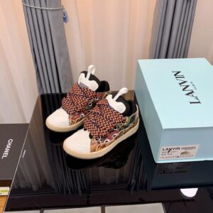 lanvin casual sneakers pink orange