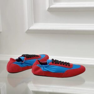 prada collapse re nylon sneakers red blue