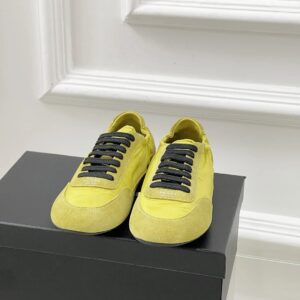 prada collapse re nylon sneakers yellow