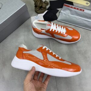 prada casual sneakers orange