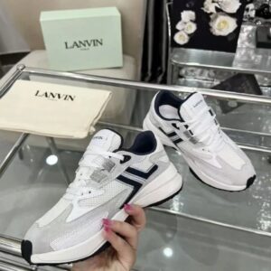 lanvin clay sneakers white black